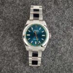 Rolex Milgauss Ref 116400GV Blue Dial Green Crystal Replica
