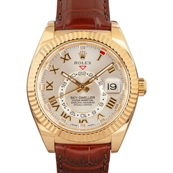 Rolex Sky-Dweller 326138 Silver Roman Dial Replica