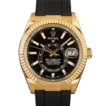Rolex Sky-Dweller 326238 Yellow Gold on Oysterflex Replica