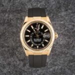Rolex Sky-Dweller 326238 Yellow Gold on Oysterflex Replica