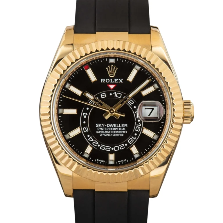 Rolex Sky-Dweller 326238 Yellow Gold on Oysterflex Replica