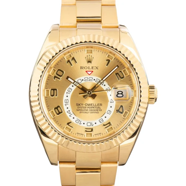 Rolex Sky-Dweller Ref 326938 Champagne Arabic Dial Replica