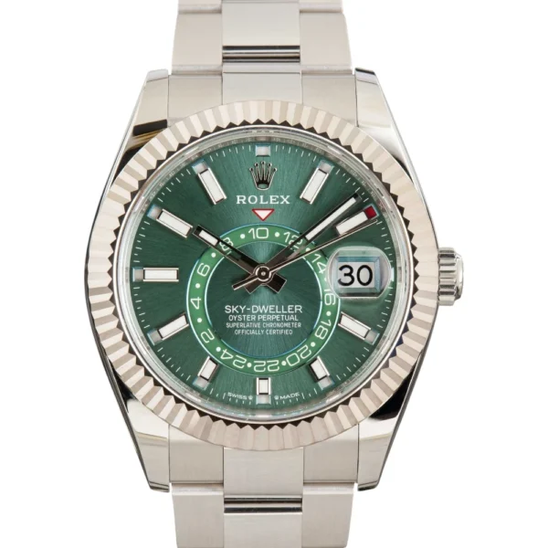 Rolex Sky-Dweller Ref 336934 Green Dial Oyster Bracelet Replica