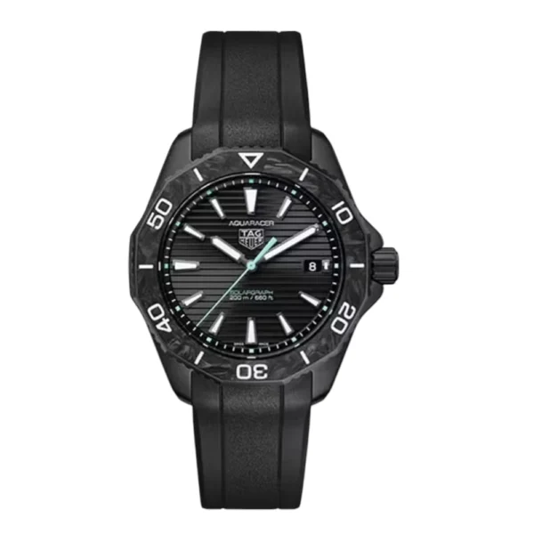Tag Heuer Aquaracer Professional Solargraph 200 40mm Black Stainless Steel With Black Rubber Watch Black Index Dial Replica