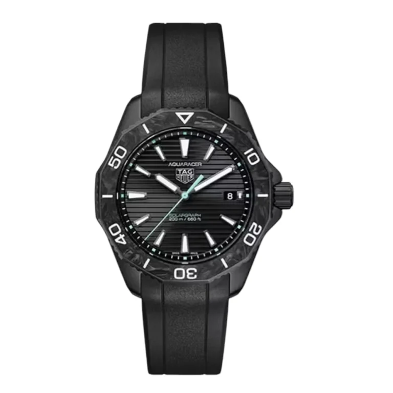 Tag Heuer Aquaracer Professional Solargraph 200 40mm Black Stainless Steel With Black Rubber Watch Black Index Dial Replica