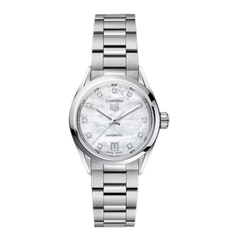 Tag Heuer Carrera 29mm Stainless Steel With Diamond Set Bezel White MOP Diamond Dial Replica