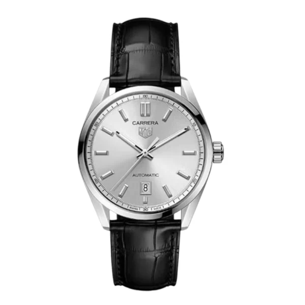 Tag Heuer Carrera Automatic 39mm Black Alligator Strap Watch Replica