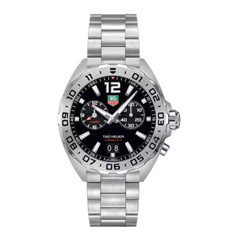 Tag Heuer Formula 1 Alarm Men’s Watch 41 mm Steel Case Black Dial Steel Bracelet Replica