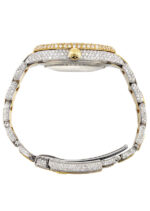 Womens Diamond Iced Out Rolex Datejust 25 Carats Of Diamonds Abalone Mother Of Pearl Dial Replica