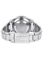 Womens Diamond Iced Out Rolex Datejust 25 Carats Of Diamonds Custom Color Roman Dial Two Row Oyster Band Replica
