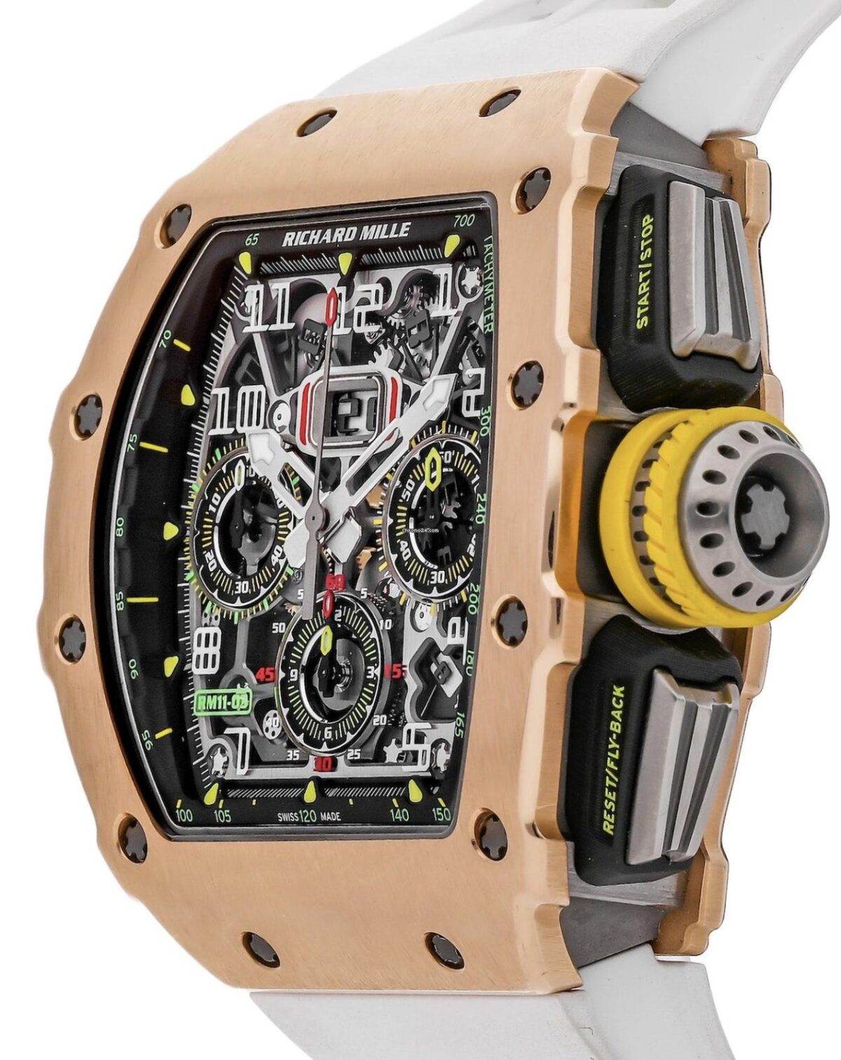 Richard Mille RM 011-03 Sehr Gut Rose gold Titan RG TI Full Set Replica