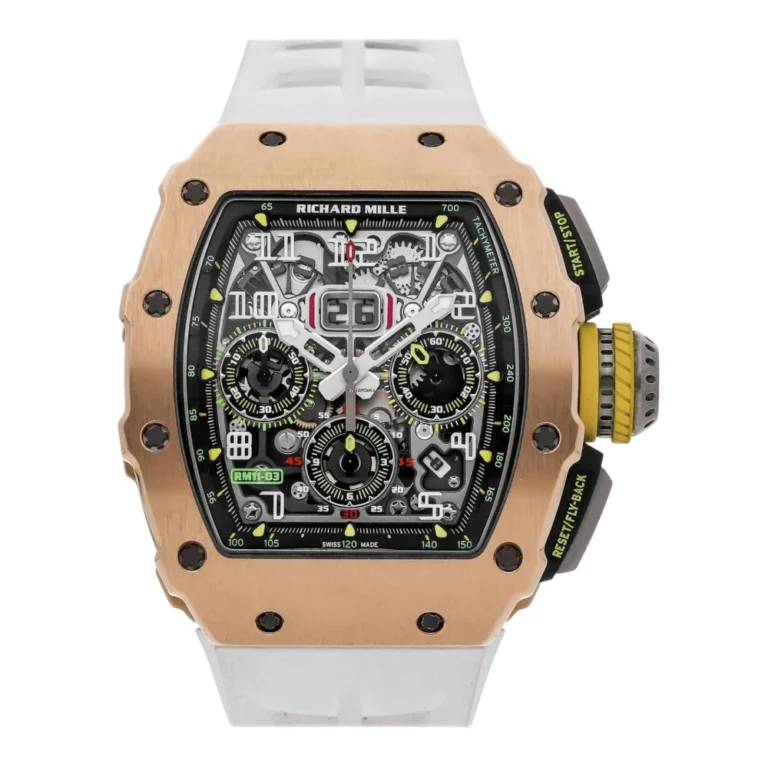 Richard Mille RM 011-03 Sehr Gut Rose gold Titan RG TI Full Set Replica